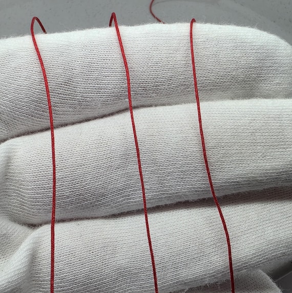Red cord, 0.5mm, Red string, Macrame cord, Bracelet string, Beading thread, Craft supply, Book binding, Friendship bracelet, Beading