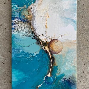 Original Abstract Acrylic Painting on Canvas: Vibrant Wall Art, Gift for Art Lovers