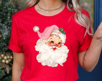Christmas Santa Shirt, Retro Santa Shirt, Gift For Christmas, Retro Christmas Shirt, Christmas Shirt For Women, Gift For Women, Santa Shirt