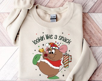 Cinderella Sweatshirt, Family Trip Shirt, Disney Christmas Sweater, Cute Gus Gus Hoodie, Looking Like A Snack Sweatshirt and Hoodie