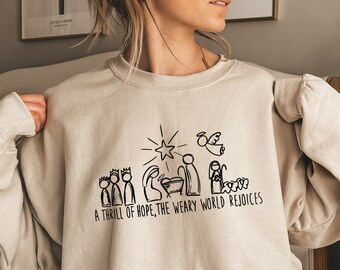 Christian Christmas Sweatshirt, Nativity Scene Sweater, Christmas Nativity Shirt, True Story Nativity,Religious Christmas Gifts,Jesus Hoodie