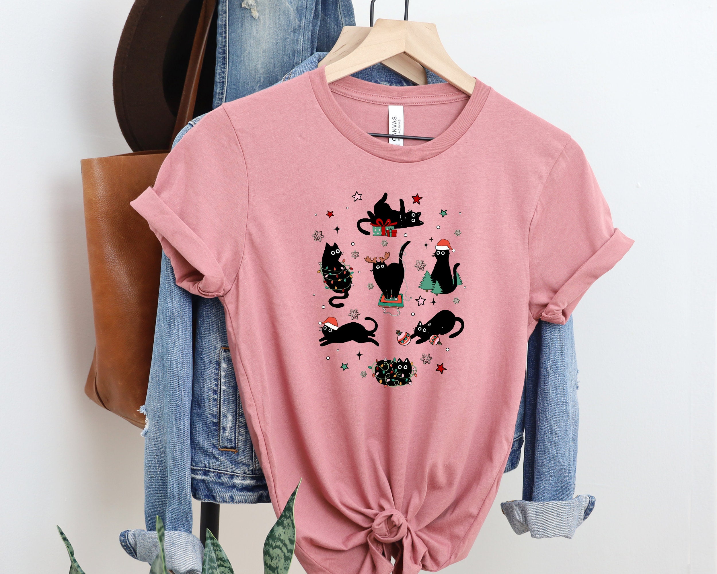 Christmas Black Cat Shirt, Black Cat Christmas Shirt, Kitten Christmas