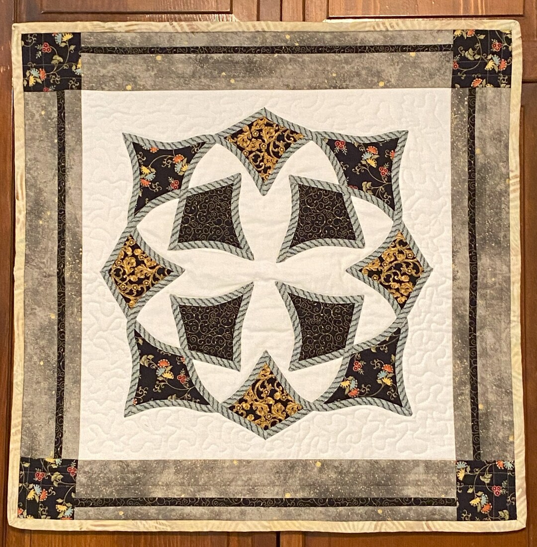 Celtic Knot Design, Wall Quilt, Wall Art, Elegant, Table Topper, Black ...
