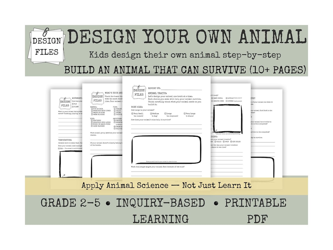 Design Your Own Animal Project | Habitat & Survival Activity | Grades 2 ...