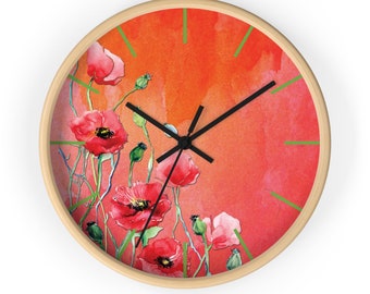 Poppy Wall clock