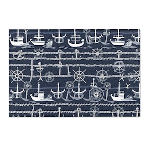 Area Rug - Nautical Anchors