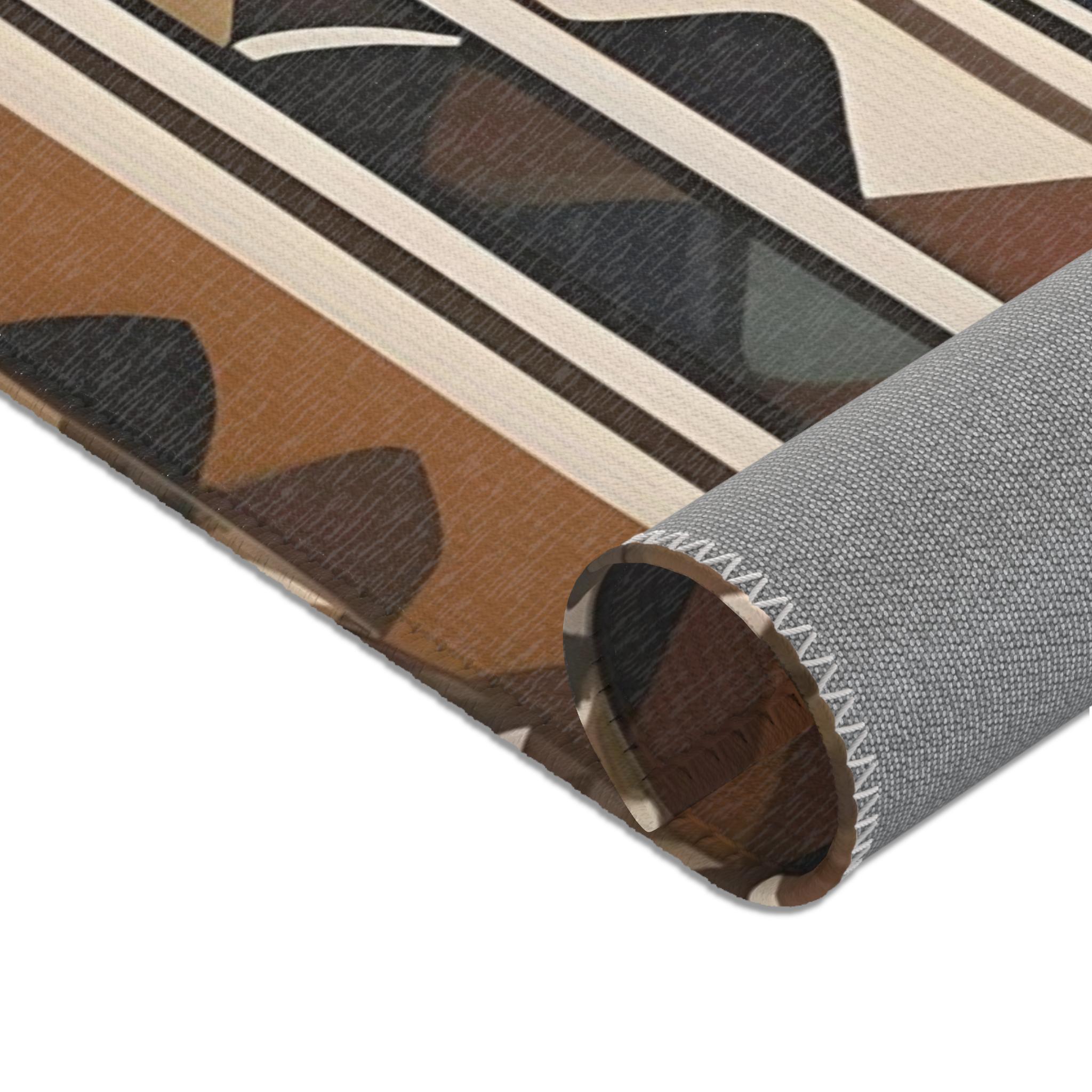 Area Rug - Tribal Earth Tone Design - Etsy