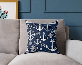 Almohada Cuadrada de Poli Lona - Anclas