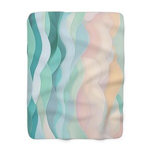 Sherpa Fleece Blanket - Calming Pastel
