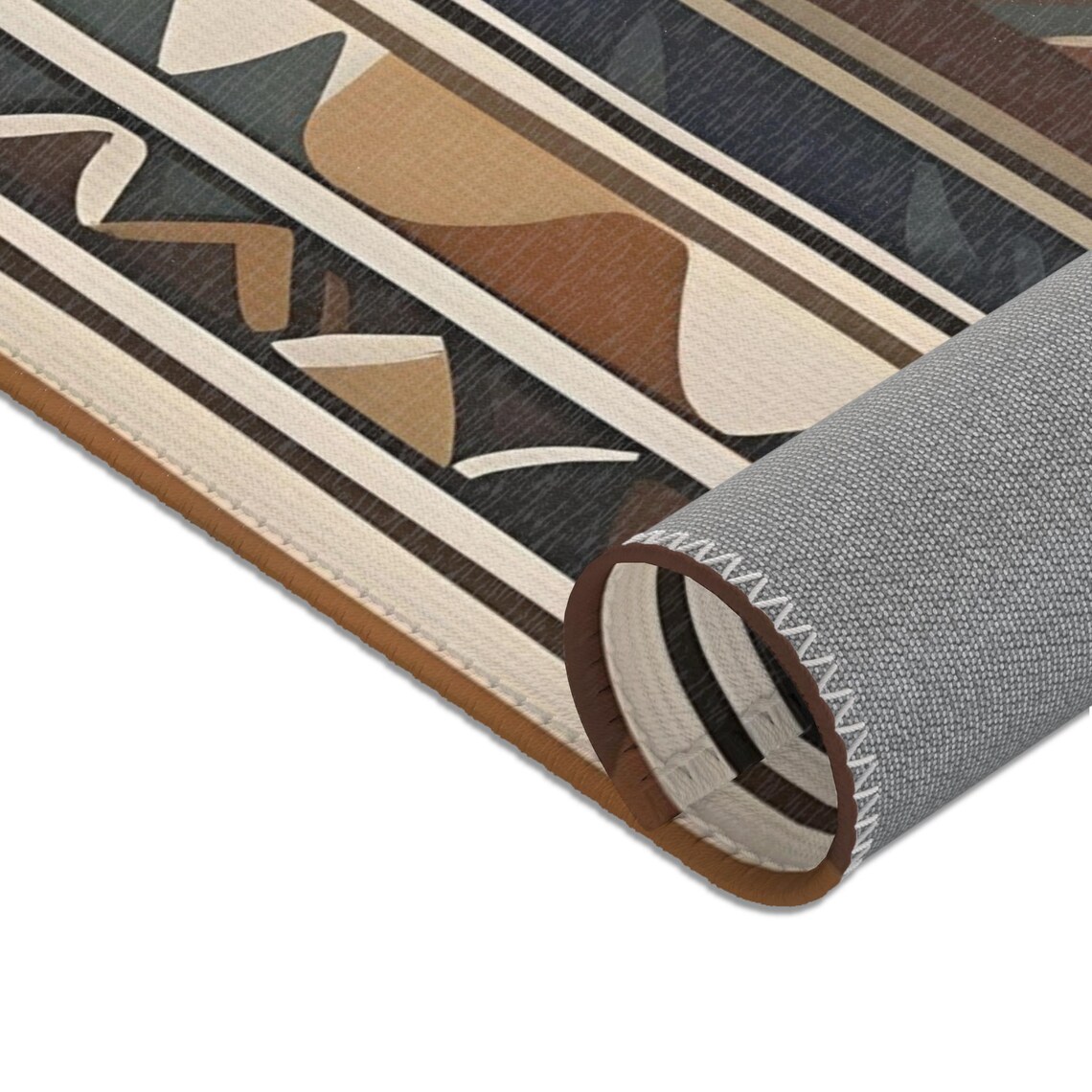 Area Rug - Tribal Earth Tone Design - Etsy