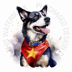 Superheld Hund Clipart Bundle, 15 hochwertige JPGs, süße Hunde Clipart, fliegender Hund Clipart, Supermacht, magische Clipart Bundle, kommerzielle Nutzung