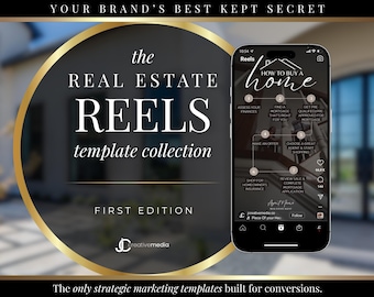 Real Estate Reels Video Templates: Canva Realtor Marketing (Digital Download)