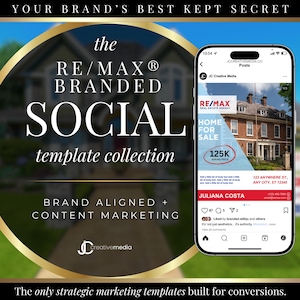 RE/MAX Real Estate Canva Templates, Realtor Facebook Posts, REMAX Social Media Marketing, Real Estate Instagram Marketing Templates