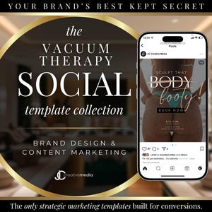Vacuum Therapy Social Media Templates: BBL & Breast Lift Canva Posts (Digital Download)