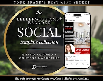Keller Williams Real Estate Canva Templates: Social Media Marketing (Digital Download)