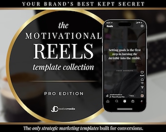 Motivational Quote Reels Templates: Canva Instagram Video Posts (Digital Download)