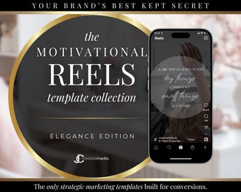 Motivational Reels Video Templates: Canva Social Media Kit (Digital Download)