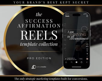 Success Affirmation Reels: Canva Video Templates (Digital Download)
