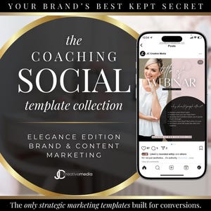 400+ Coaching Canva Templates, Aesthetic Social Media Infographic Posts, Coach Marketing + Branding Kit, Instagram/Facebook Content Ideas