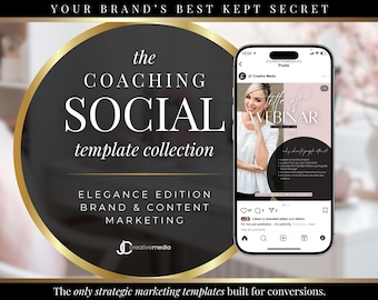 400+ Coaching Social Media Canva Templates: Marketing & Branding Kit (Digital Download)