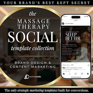 Massage Therapy Canva Templates, Spa Social Media Marketing, Massage Advertising Flyers, Luxury Spa Branding, Spa Massage Marketing