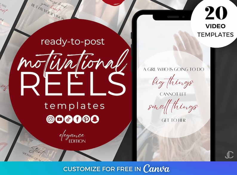 20 Motivational Quote Reels Templates Luxury Instagram Video Etsy
