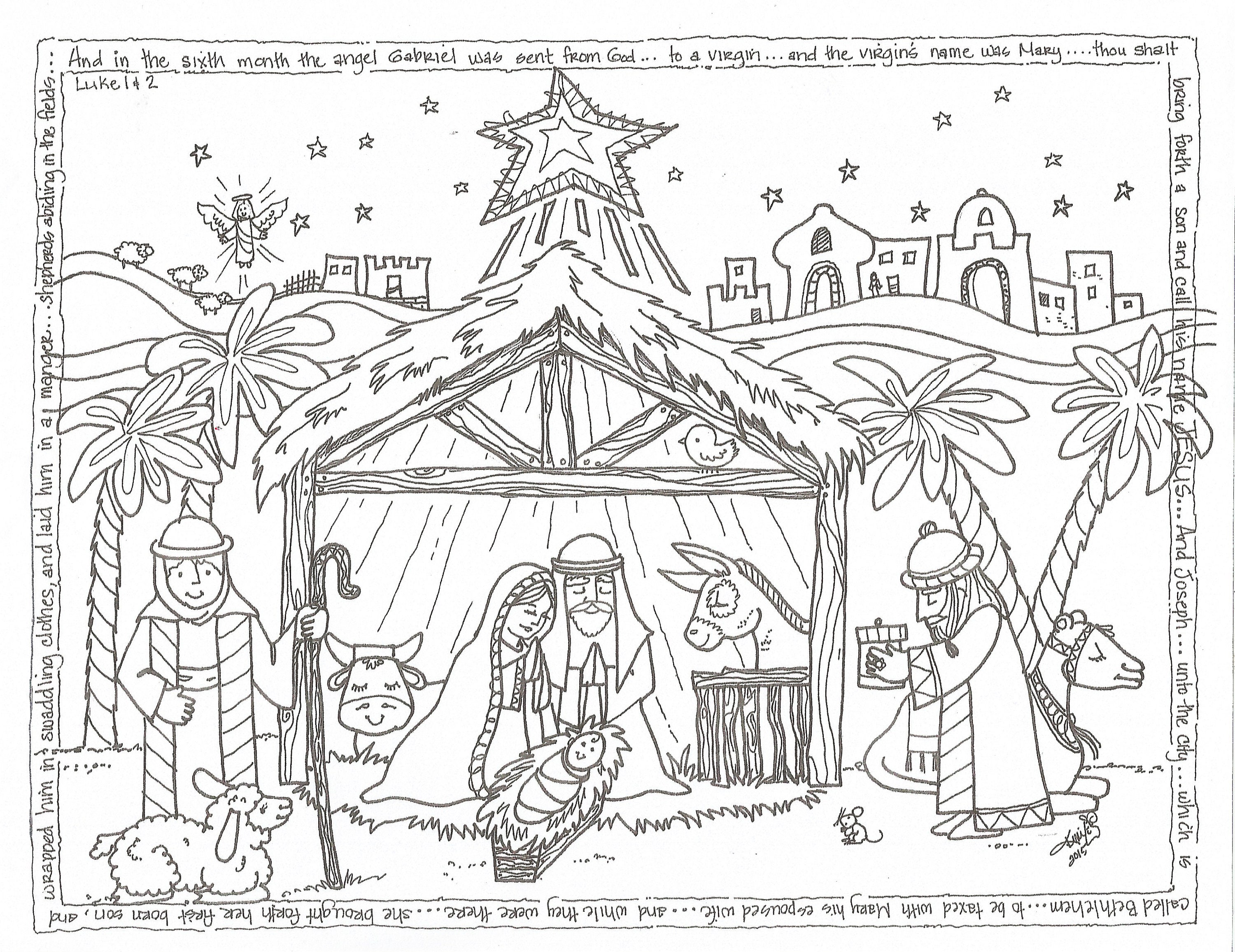 christmas coloring pages nativity printable