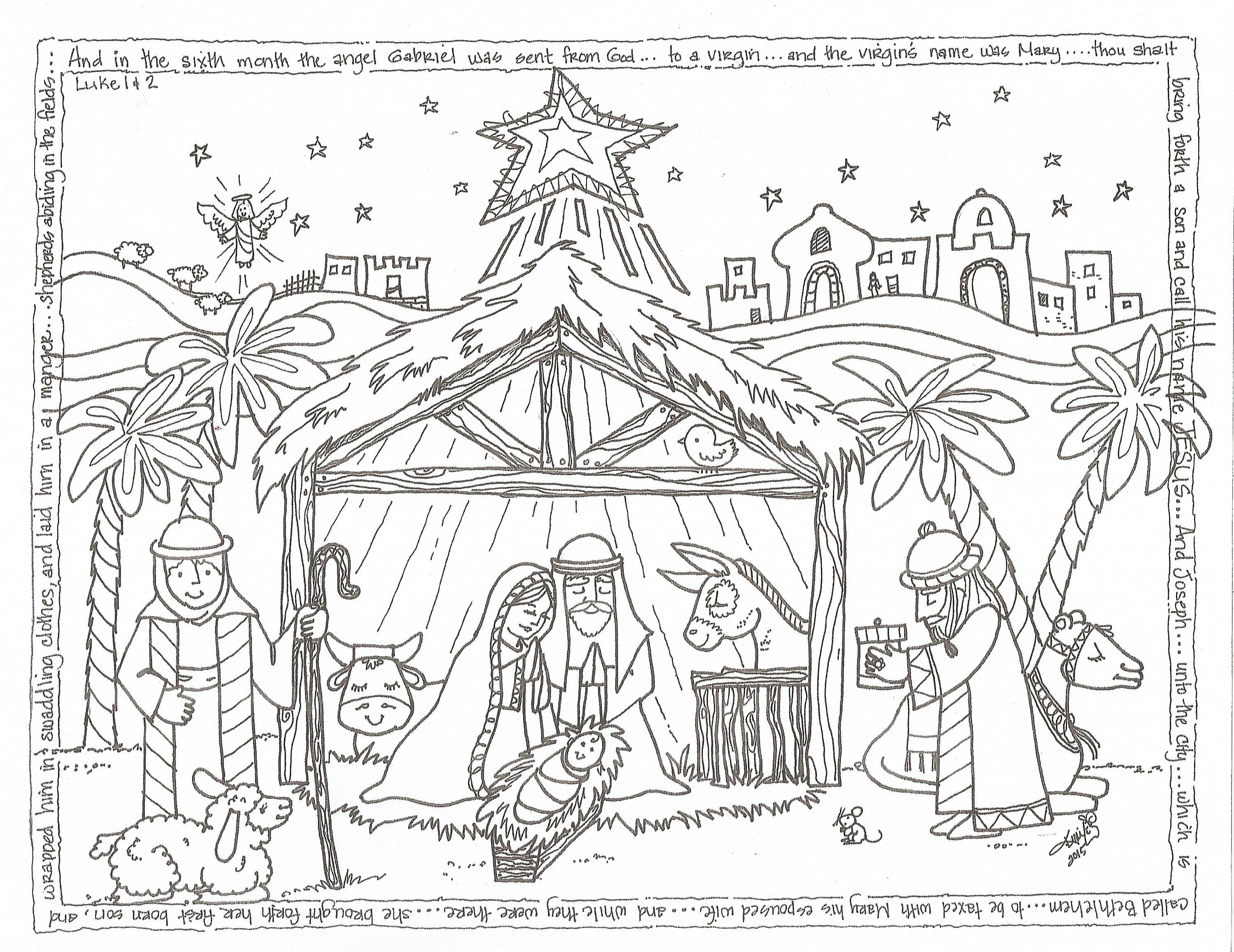 Nativity Coloring Pages Free Printable Printable Nativity Scene Nativity Coloring Pages Free Printable Printable Nativity Scene