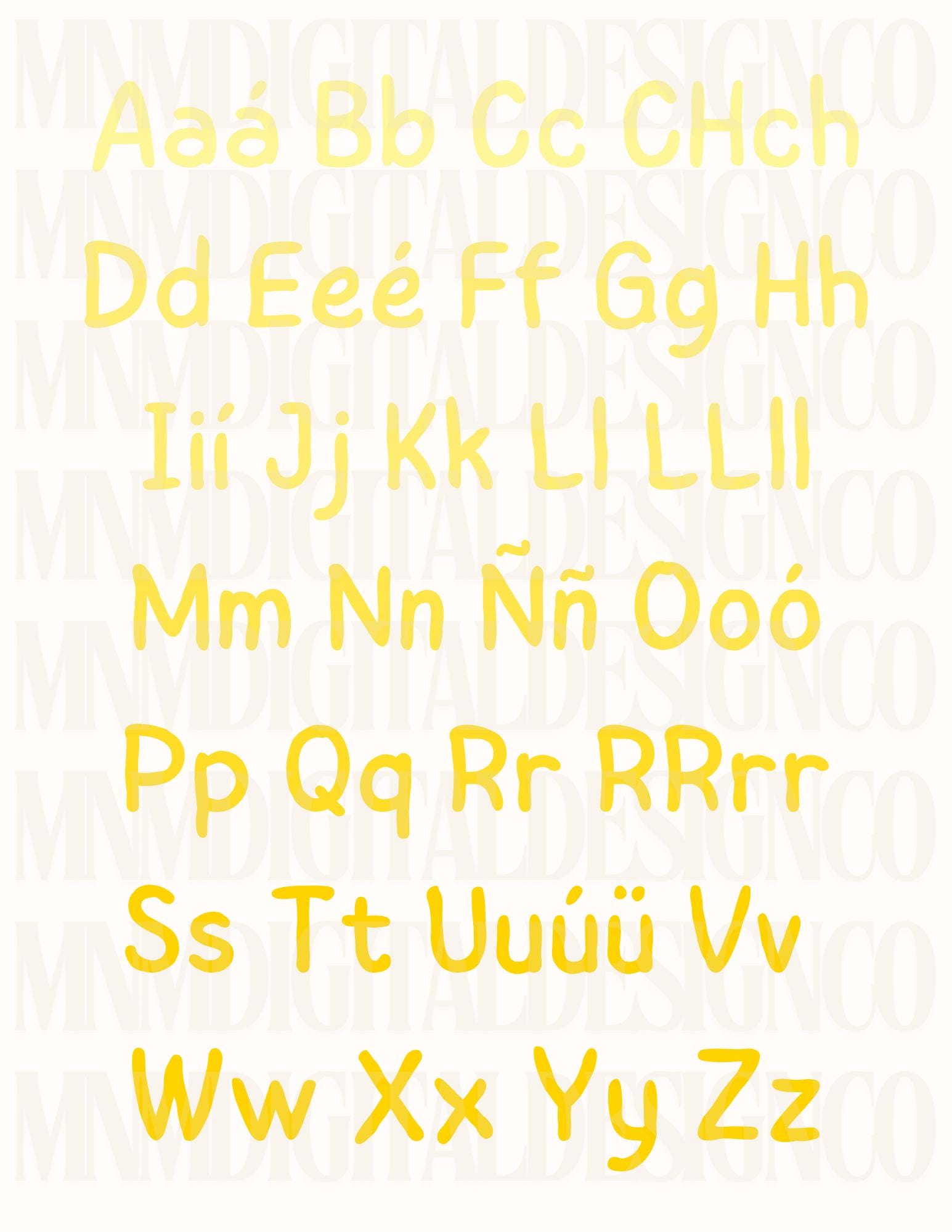 Spanish Educational Bundle Printable - Yellow Ombre - Etsy