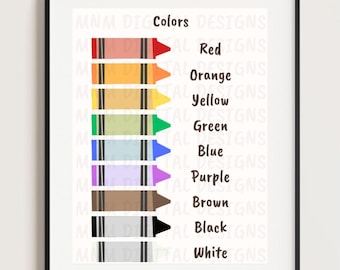 PRINTABLE Colors of the Rainbow Classroom Decor - Etsy