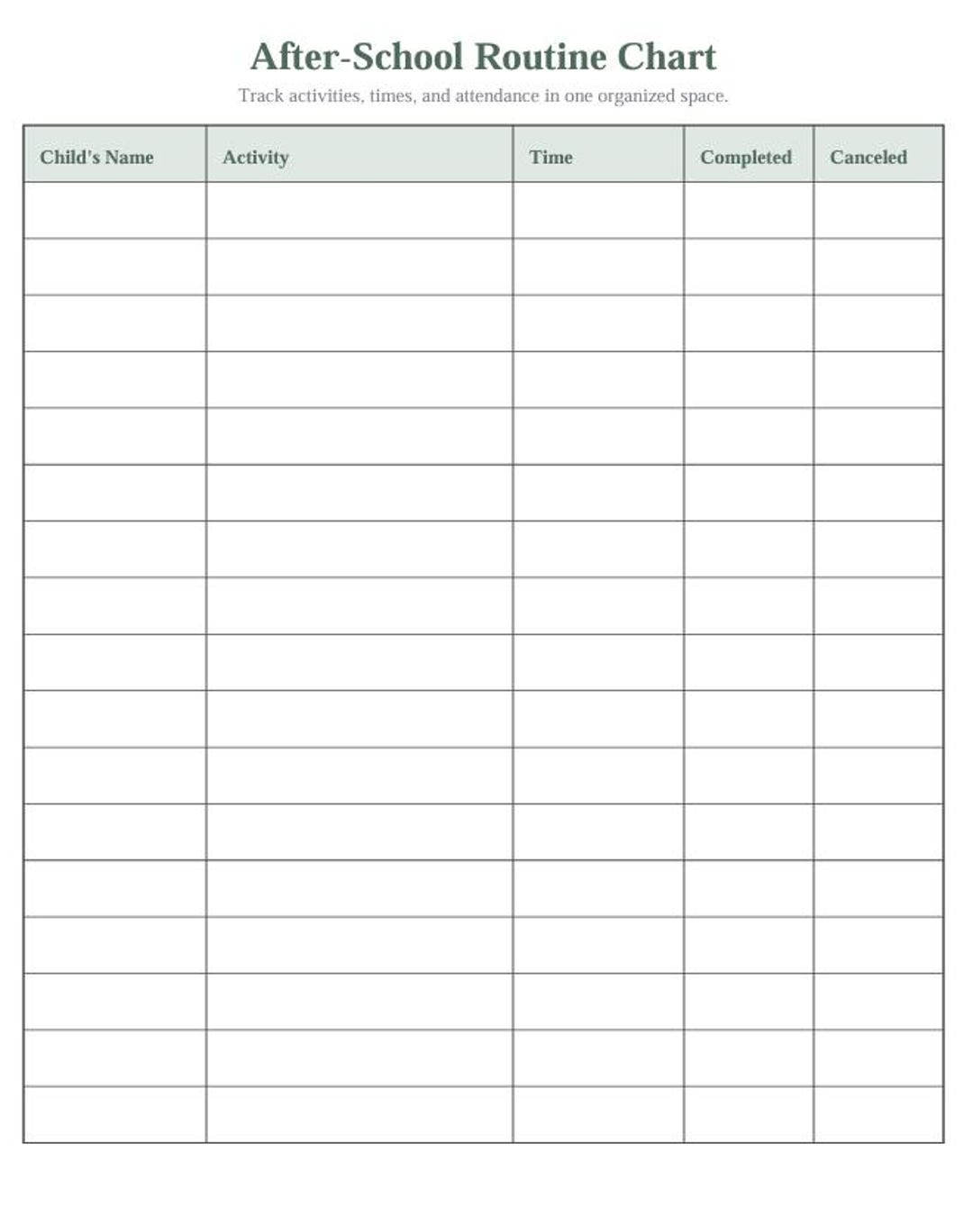 School Routine Print Kids After School Routine Printable Digital Download - Etsy