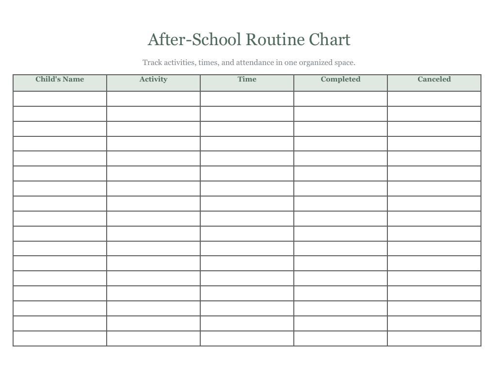 Kids After School Routine Printable Digital Download - Etsy