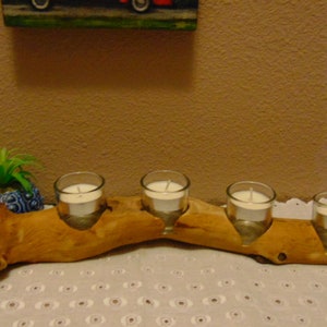Beautiful wood candle holder