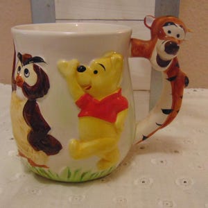 Darling Vintage Walt Disney Productions Winnie the Pooh with Tigger and Owl Childs Cup made in Japan