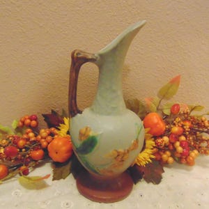 Vintage Roseville Pottery Ewer, Bittersweet, #816-8