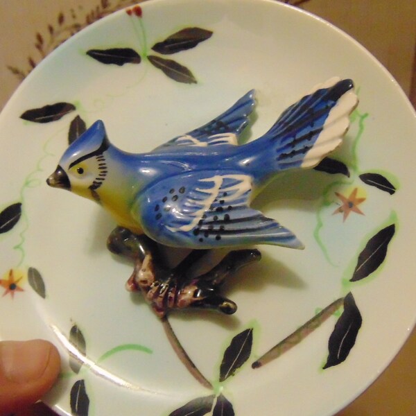 Beautiful Vintage Napco 3d Wall Hanging Miniature Bird Plate