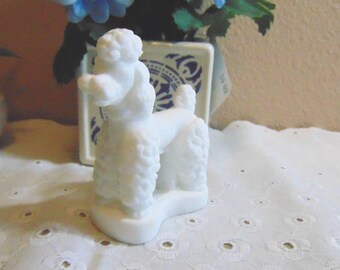 Darling Vintage Pre-Owned Miniature White Poodle figurine made in Italy