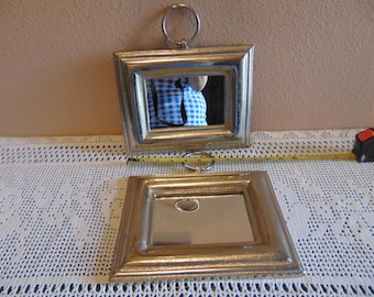 Beautiful preowned Heavy 9.50x7.50 Silver Metal framed Mirrors Made in India- set of 2