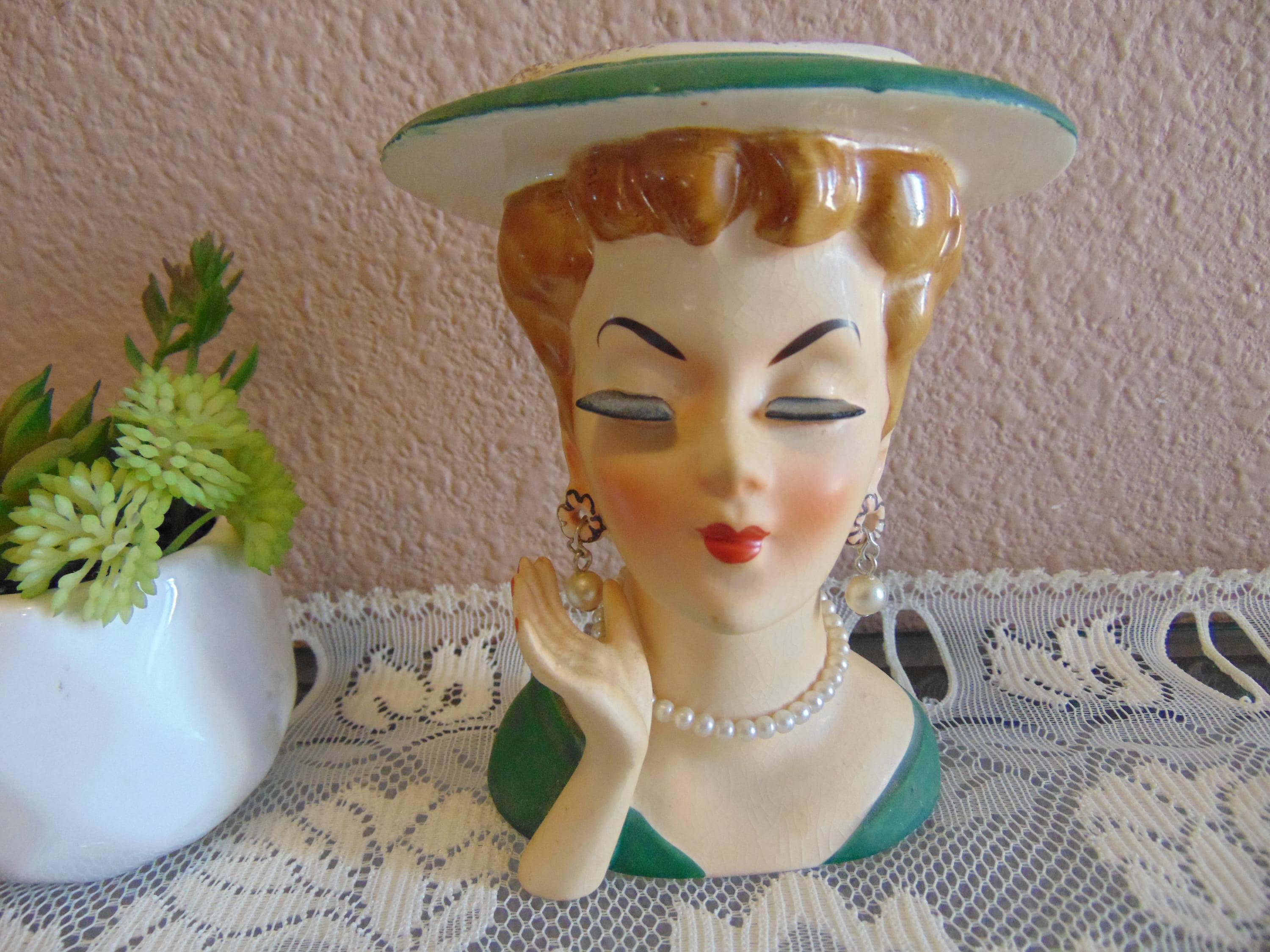 Japan Vintage Lady Head Vase - Etsy