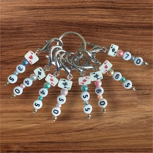 Spade/Ace Cards Crochet Hook size Markers, stitch Markers, crochet, gift for crafter, gift for crocheter