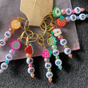 Fruit Crochet Hook size Markers, stitch Markers, crochet, gift for crafter, gift for crocheter