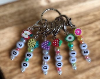Fruit Crochet Hook Size Stitch Markers: Stitch Marker Set