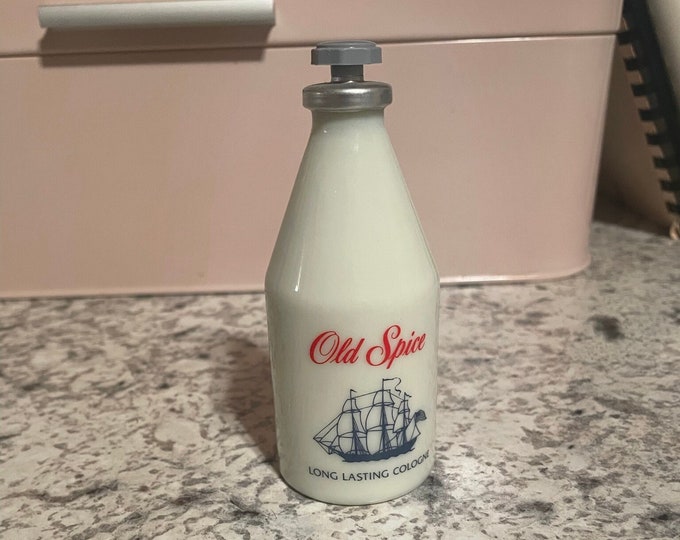 Vintage old spice cologne bottle full etsy