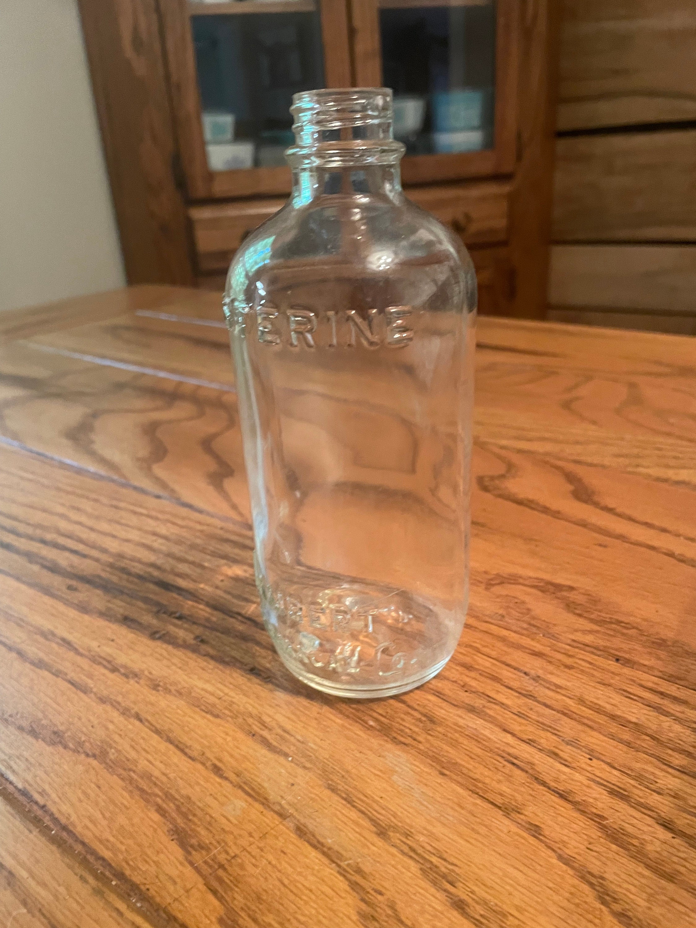 Vintage Glass Listerine Bottle Etsy