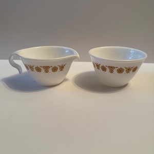 Corelle Butterfly Gold Sugar and Creamer Set