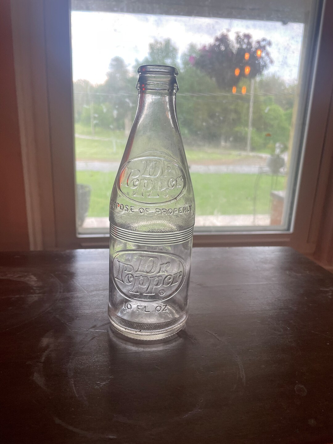 Antique Glass Dr.pepper Bottle Etsy