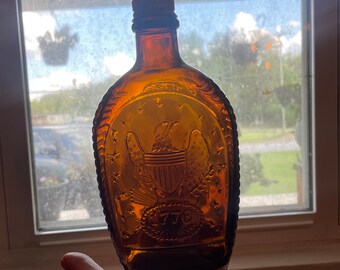1776 Log Cabin Eagle Syrup Bottle