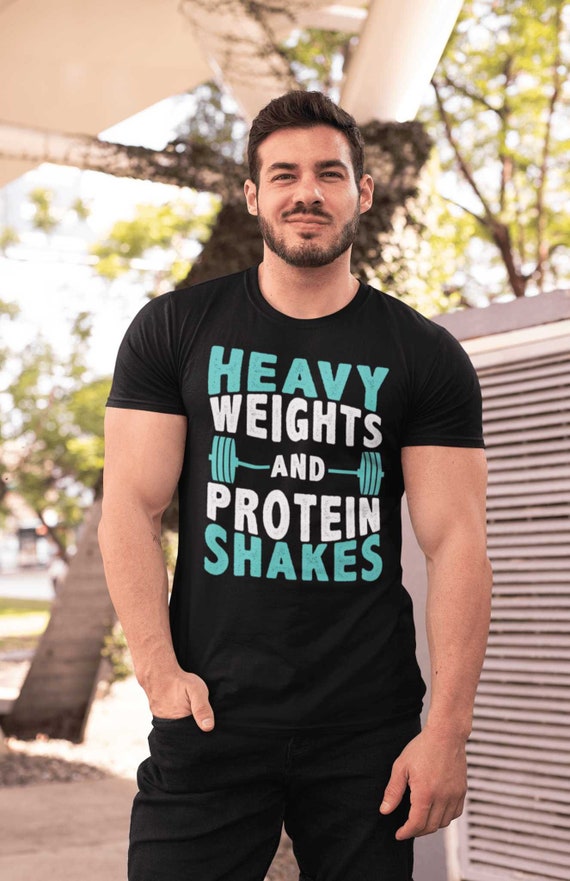 Heavy Weights and Protein Shakes Men's Premium Organic Shirt 
