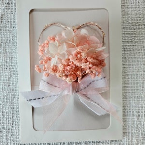 Carte-cadeau de vraies fleurs séchées avec éclairage | Cadeau spécial pour elle