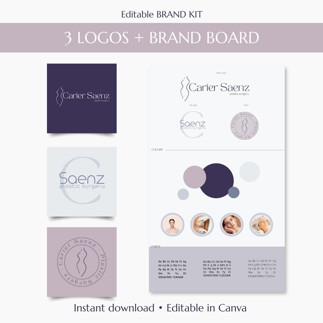 Canva Brand Kit Template Brand Board Templates Premade Logo - Etsy
